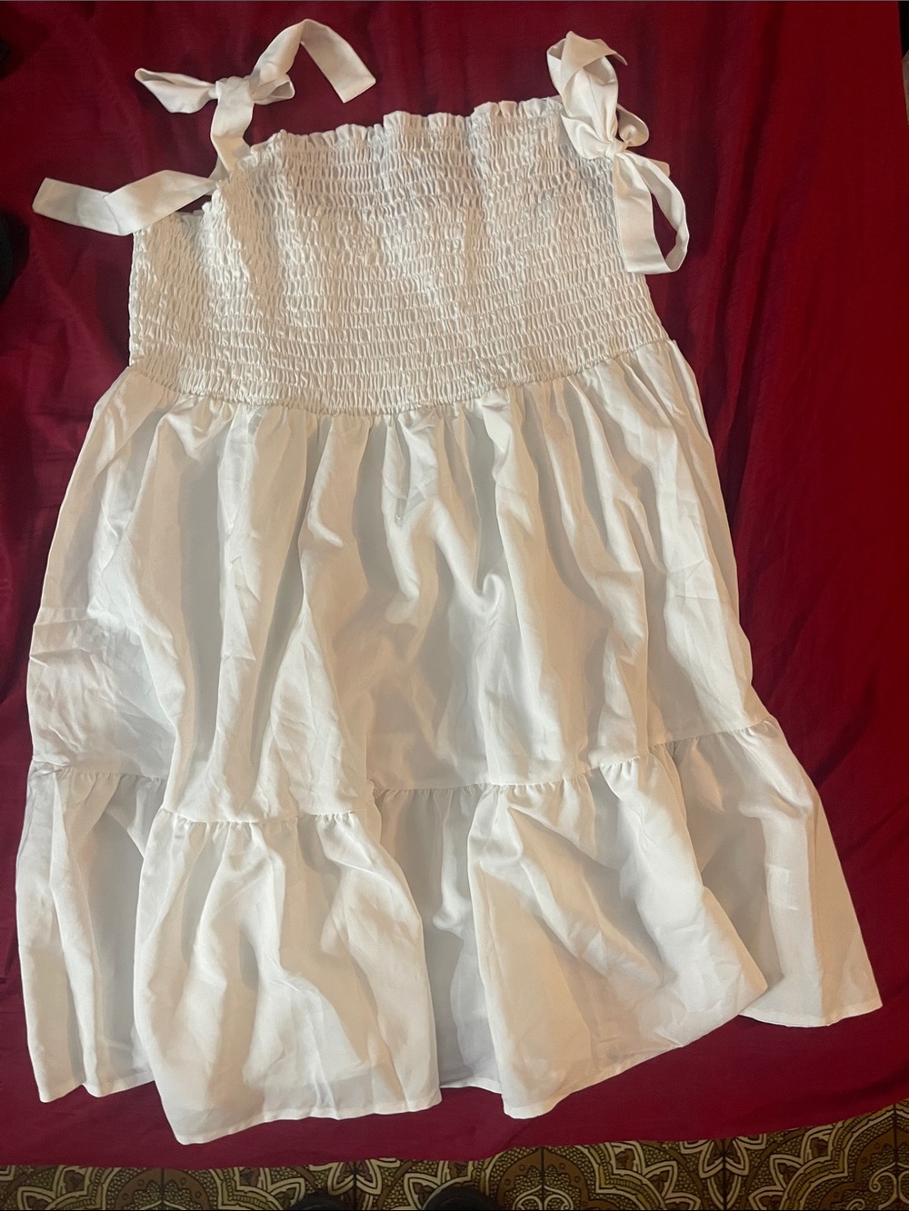 White Sundress with Adjustable Tie Straps